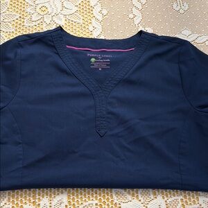 Purple Label Navy Blue Scrub Top